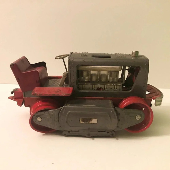 Vtg Nomura Japan Tin Battery 1200 Piston Action Tractor Incomplete Not Working - Picture 9 of 16